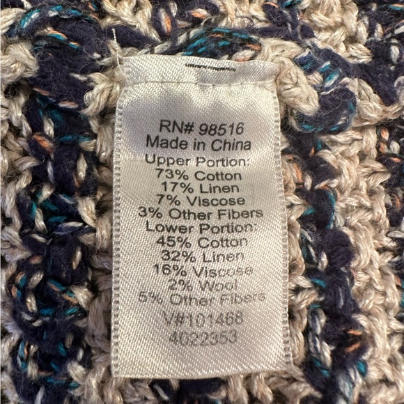 Coldwater Creek Black and Cream Striped Sweater - Picture 4 of 6